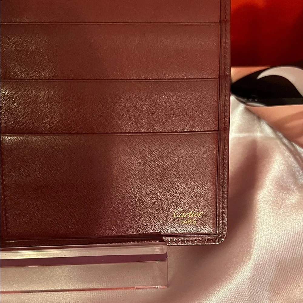Cartier Deep Red Leather Card Holder - Picture 3 of 12
